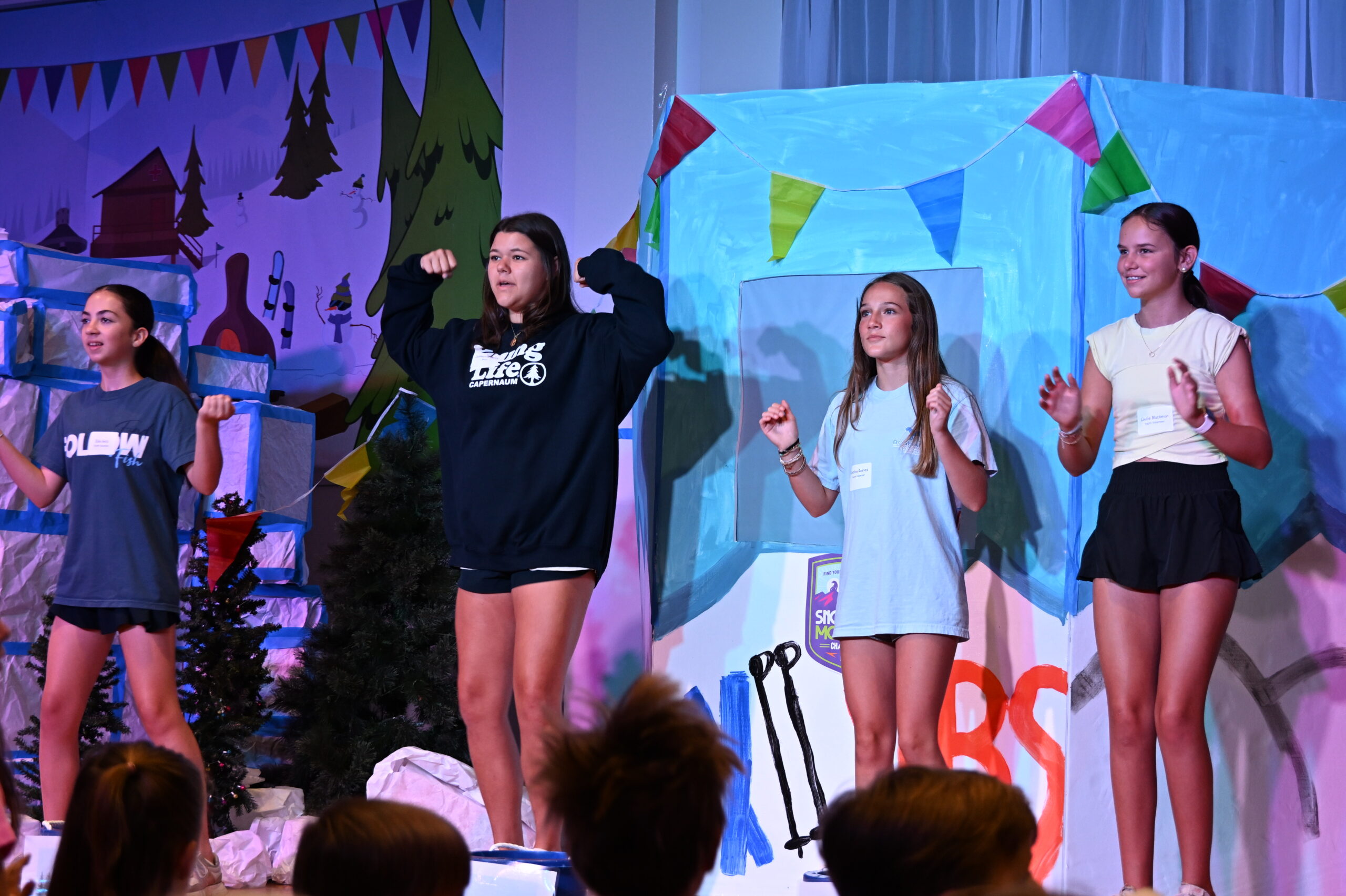 Children and youth leaders participating in Vacation Bible School
