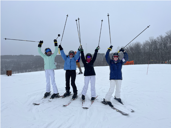 St Paul youth enjoying a ski retreat