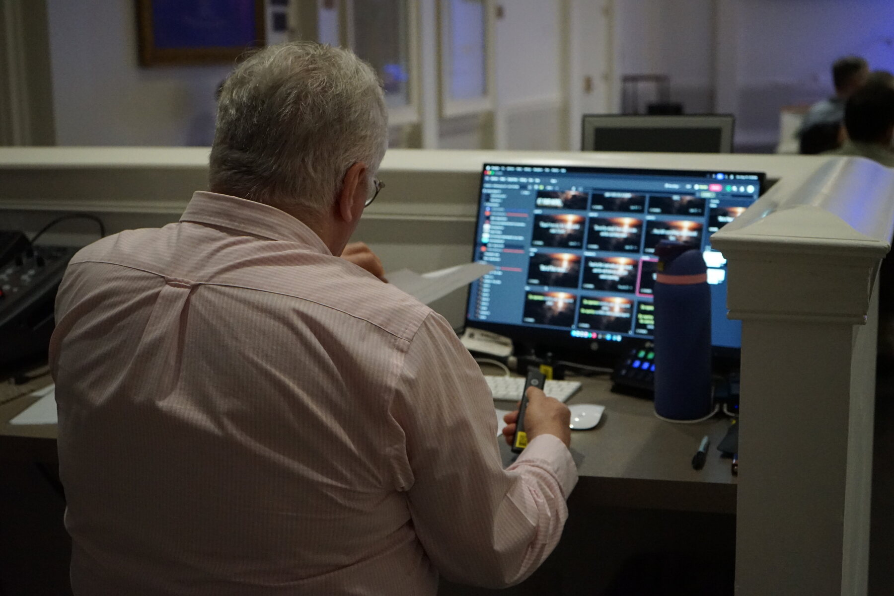 A St Paul volunteer supporting worship technology
